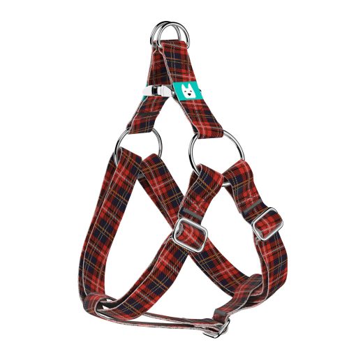 Klasszikus Piros Kockás - Belelépős Kutyahám - Classic Christmas Tartan Red - april & june