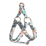 Kék és rózsaszín trópusi levelek - Belelépős Kutyahám - Blue and Pink Tropical Leaves - april & june