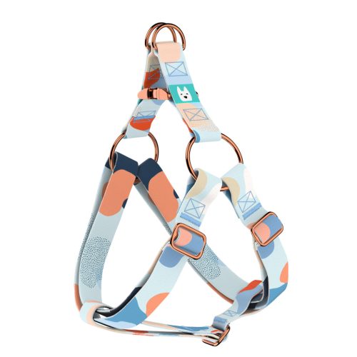 Pasztell kék és barack - Belelépős Kutyahám - Pastel blue and peach - april & june