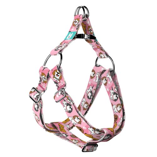 Spániel - Cavalier, rózsaszín - Belelépős Kutyahám - pink - april & june