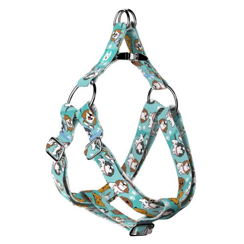 Spániel - Cavalier, kék - Belelépős Kutyahám - blue - april & june