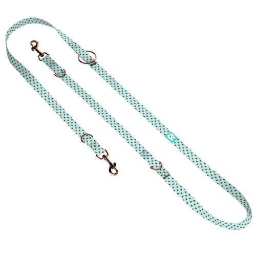 Szivecskés, kék - Tréning-és Oktatópóráz - Black Hearts on Blue - april & june