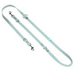 Szivecskés, kék - Tréning-és Oktatópóráz - Black Hearts on Blue - april & june