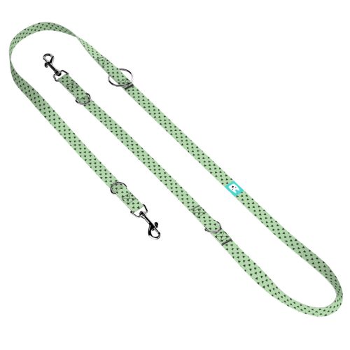 Szivecskés, zöld - Tréning-és Oktatópóráz - Black Hearts on Matcha - april & june