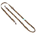 Róka mintás, fekete - Tréning-és Oktatópóráz - Cute Little Fox Dark - april & june