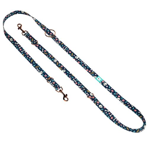 Koponya és Rózsa mintás - Tréning-és Oktatópóráz - Skull and Bones with Roses - april & june