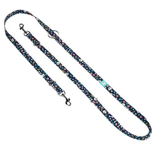 Koponya és Rózsa mintás - Tréning-és Oktatópóráz - Skull and Bones with Roses - april & june