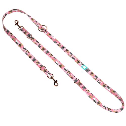 Francia Bulldog, rózsaszín - Tréning-és Oktatópóráz - French Bulldog, pink - april & june