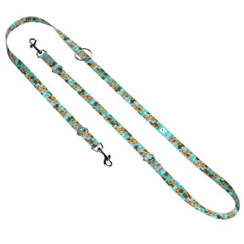 Yorkie, kék - Tréning-és Oktatópóráz - Yorkshire Terrier, blue - april & june