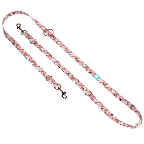 Angol bulldog, rózsaszín - Tréning-és Oktatópóráz - English Bulldog, pink - april & june