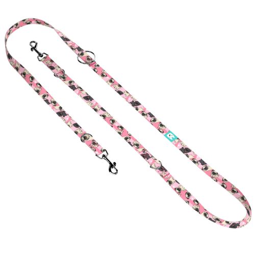 Mopsz, rózsaszín - Tréning-és Oktatópóráz - Pug, pink - april & june