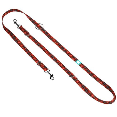 Klasszikus Piros Kockás - Tréning-és Oktatópóráz - Classic Christmas Tartan Red - april & june