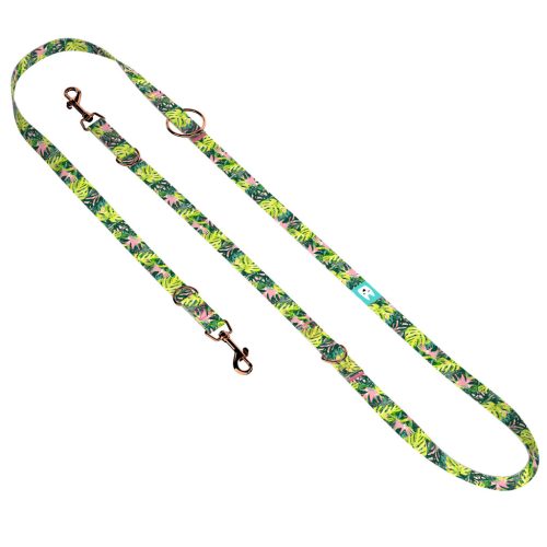 Monstera levelek rózsaszín alapon - Tréning-és Oktatópóráz - Tropical Monstera Leaves on Pink - april & june