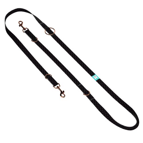 Szivecskés, fekete - Tréning-és Oktatópóráz - Black Hearts on Black - april & june