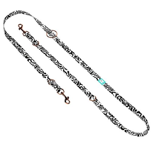 Fekete-fehér kavalkád - Tréning-és Oktatópóráz - Black and white swirl - april & june