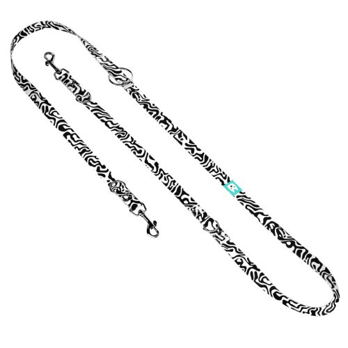 Fekete-fehér kavalkád - Tréning-és Oktatópóráz - Black and white swirl - april & june