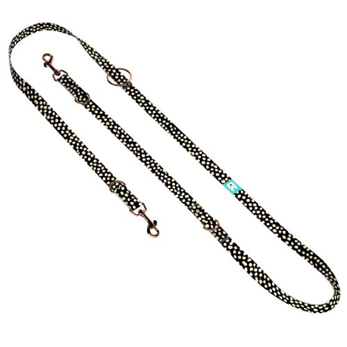 Bézs foltok fekete alapon - Tréning-és Oktatópóráz - Beige dots on black - april & june