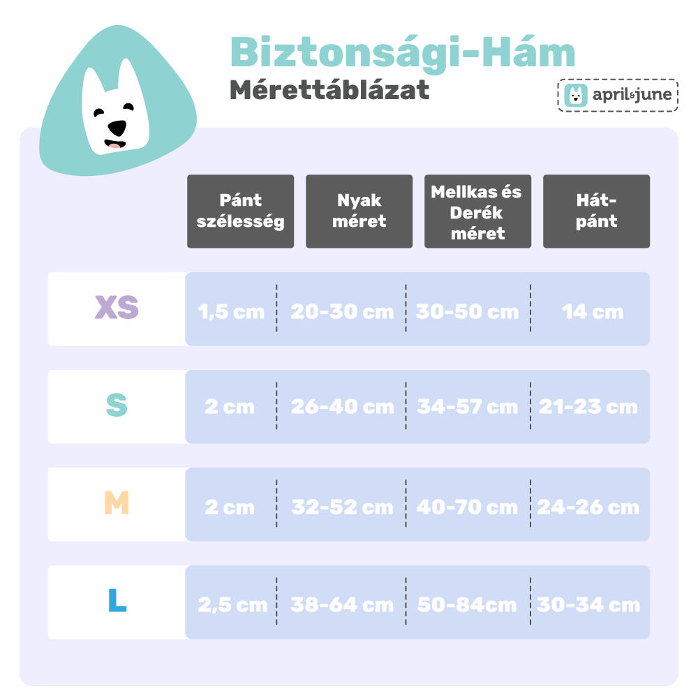 H-hám mérettáblázat - april & june